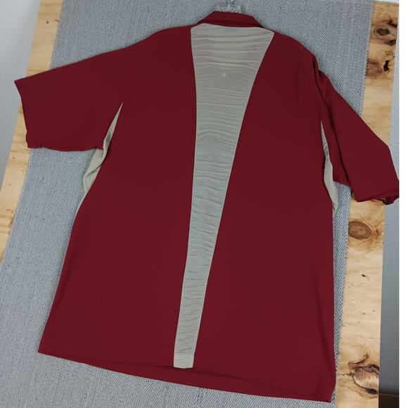 Nike Golf Fit Dry Quarter Zip Polo Men's XL Red/White Lightweight Performance - Picture 6 of 12